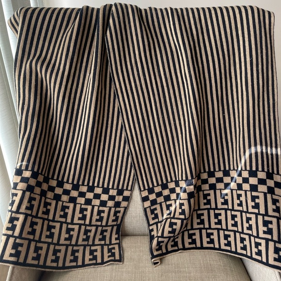 Fendi Accessories - Authentic Fendi vintage wool scarf (KLV18)